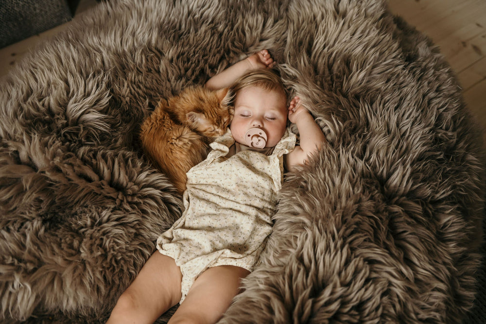 Baby on sheepskin