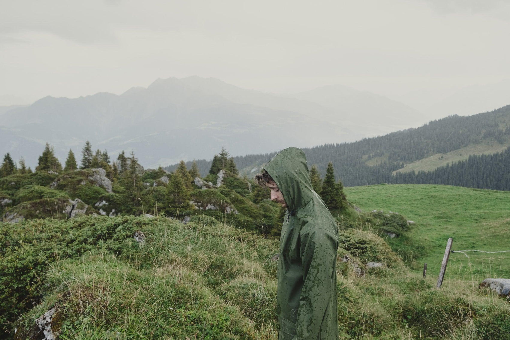 Waterproof Coat with Wool Khaki