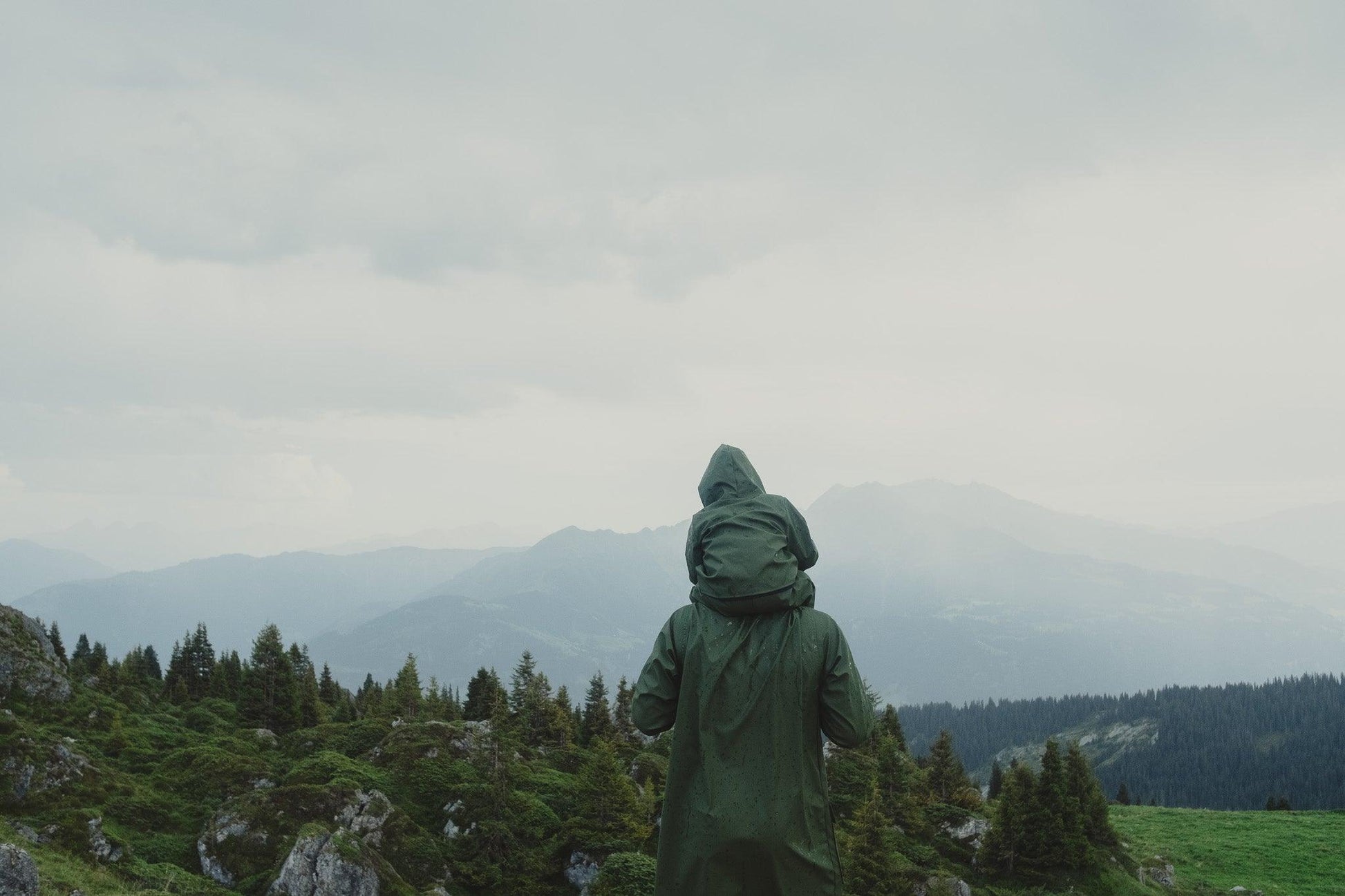 Waterproof Coat with Wool Khaki