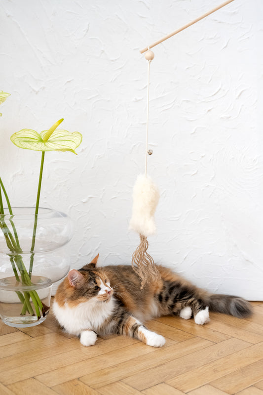Natural Woolen Cat Toy Fish