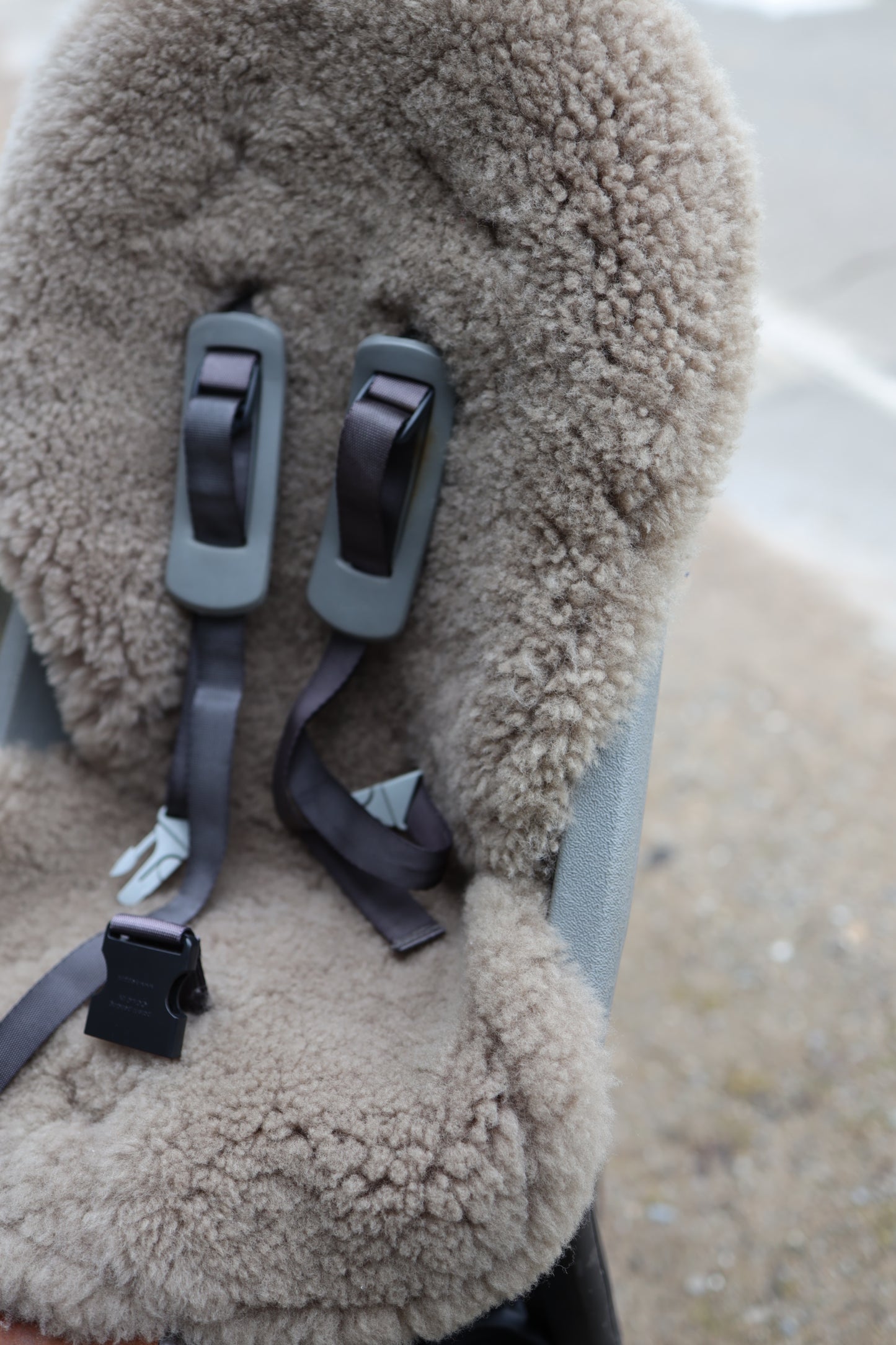 Greige Natural Sheepskin Car Seat / Stroller Liner
