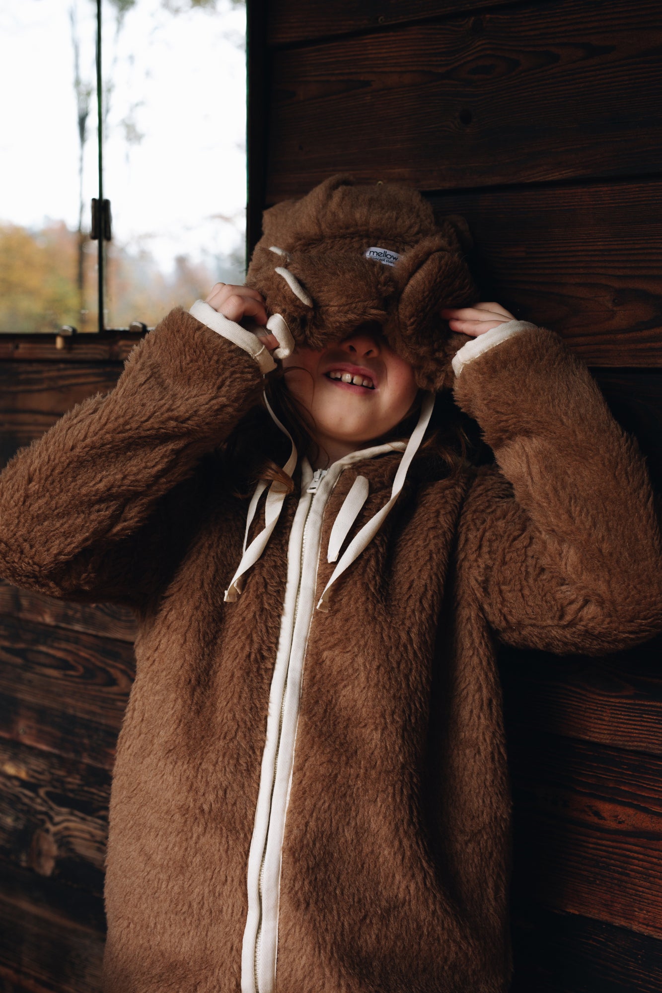 Brown Bear Woolen Baby Gloves