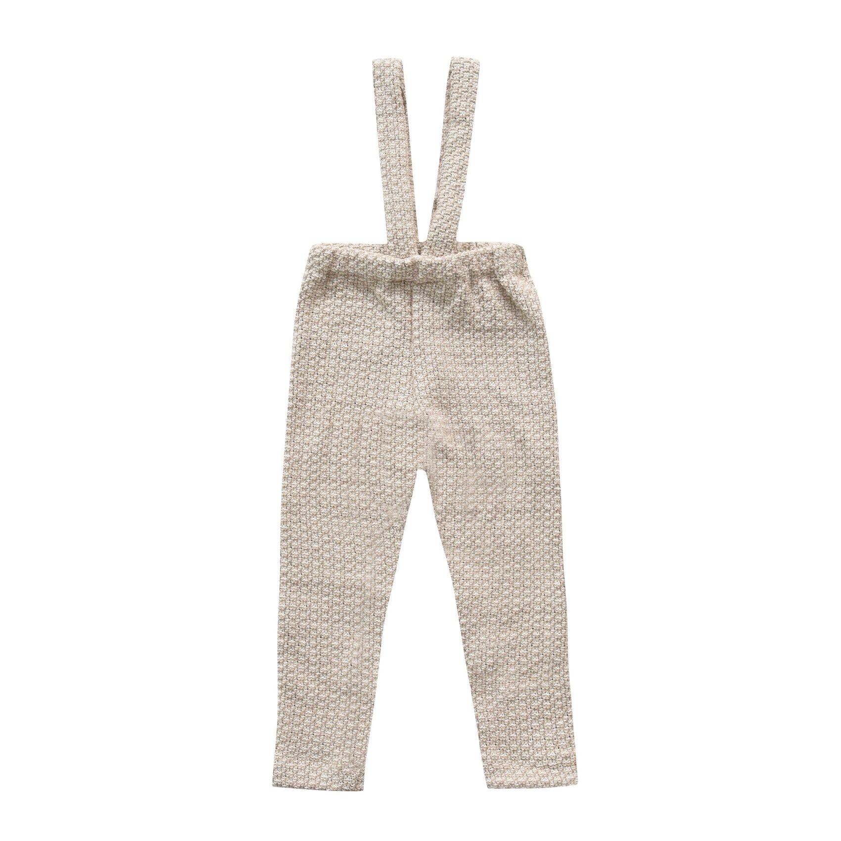 Linen Pants with Suspenders Beige