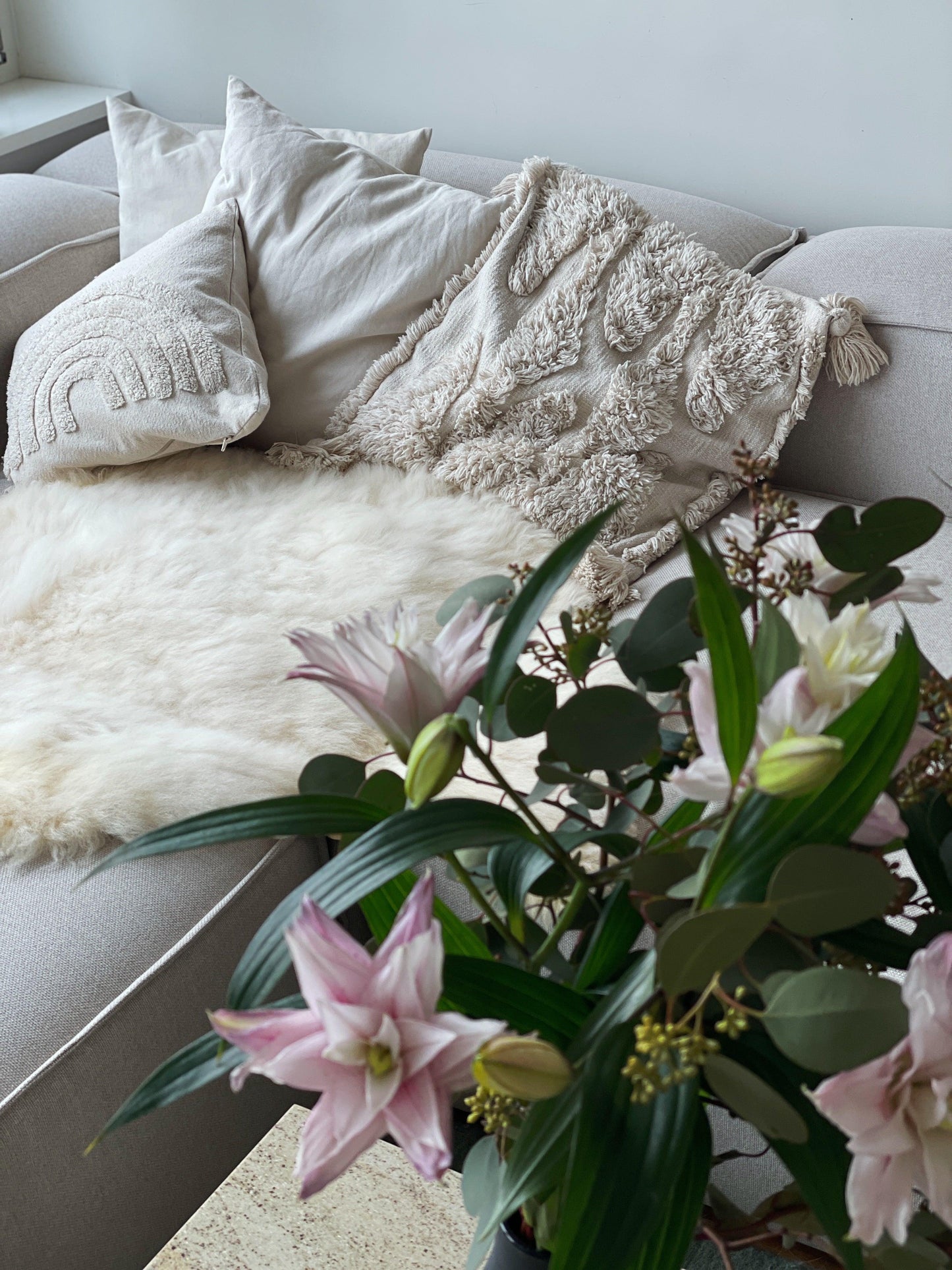 Ivory Natural Sheepskin Rug