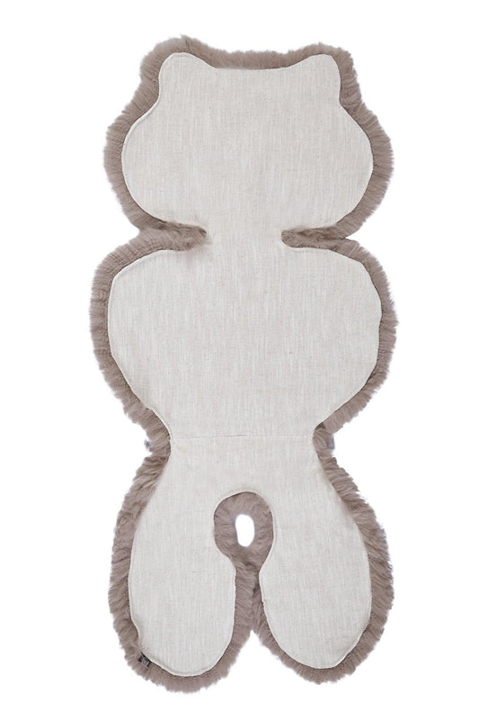 Greige Natural Sheepskin Car Seat / Stroller Liner