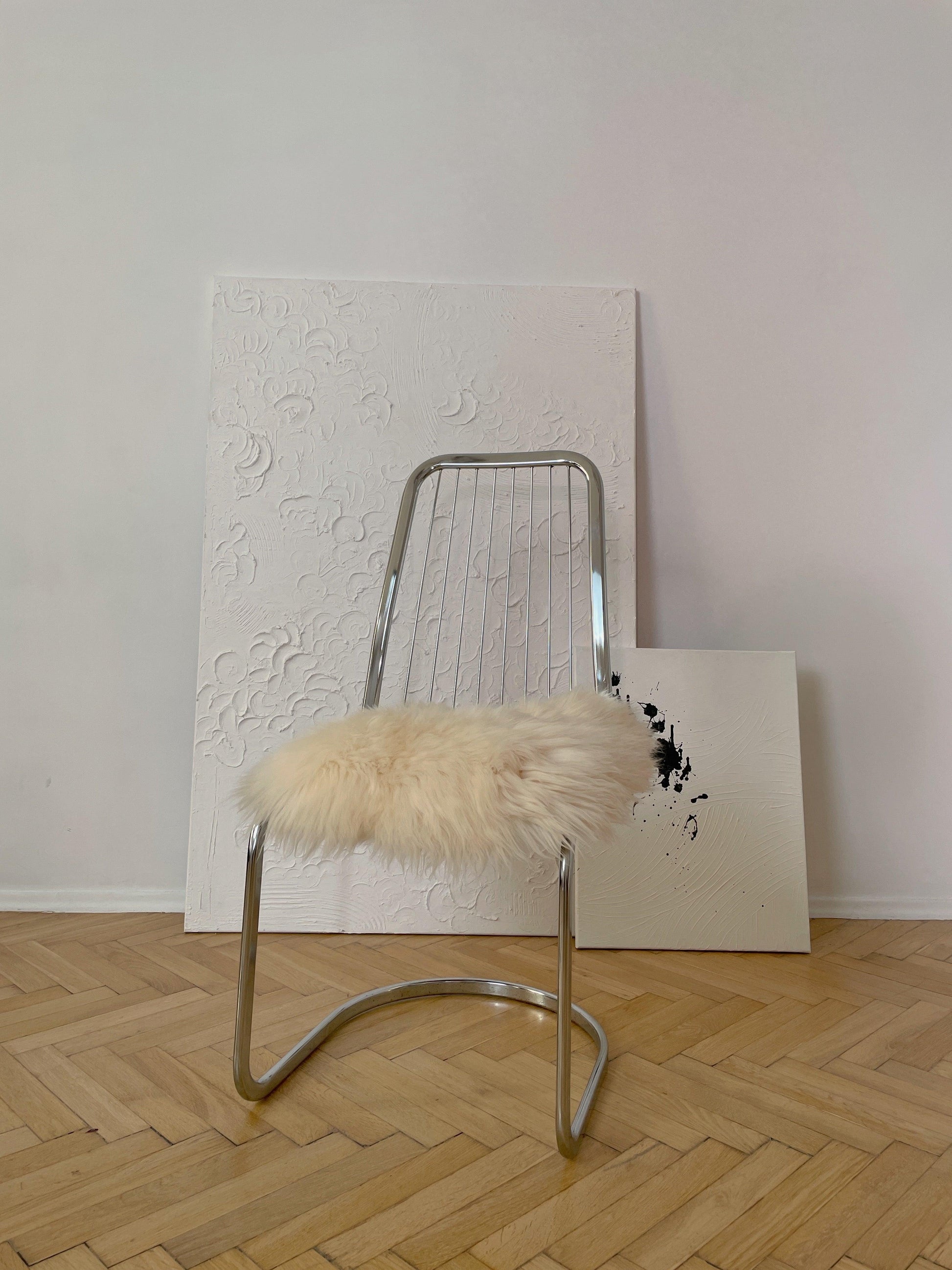 Natural Sheepskin Stool Cover