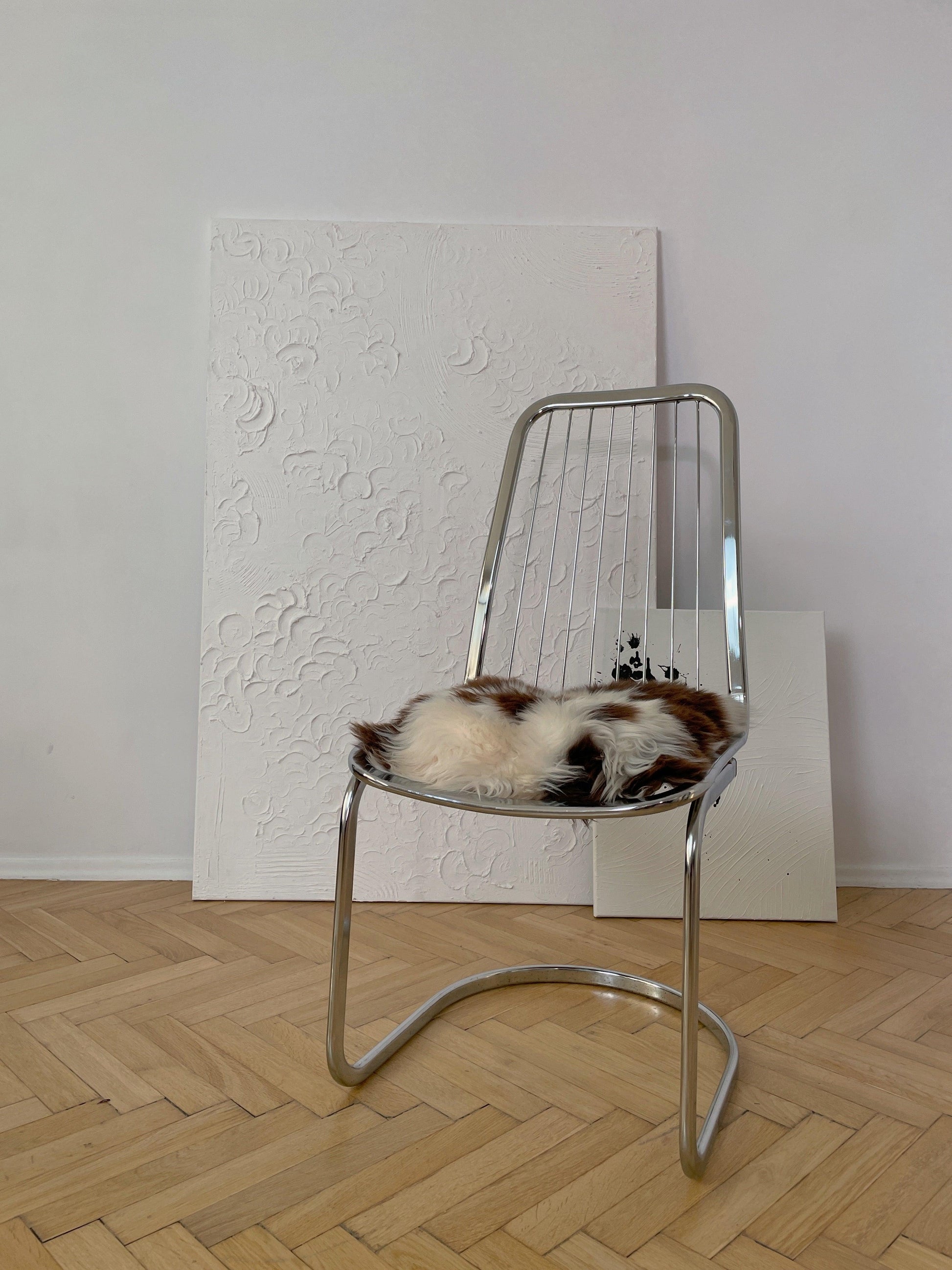 Natural Sheepskin Stool Cover