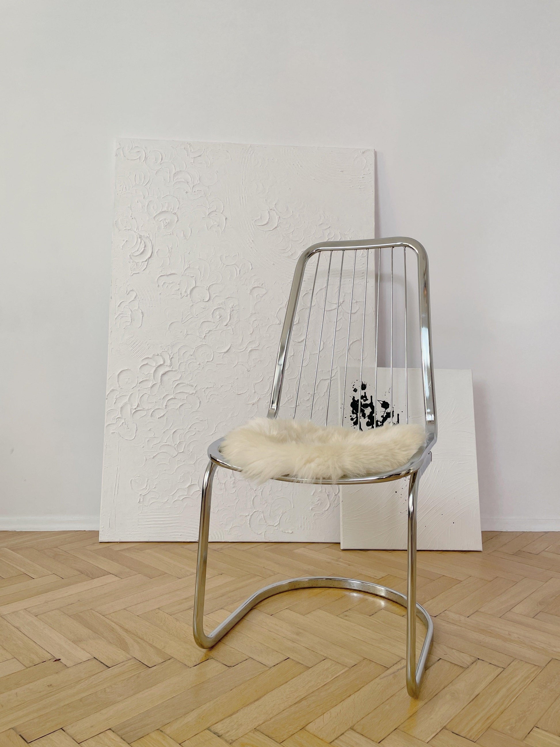 Natural Sheepskin Stool Cover