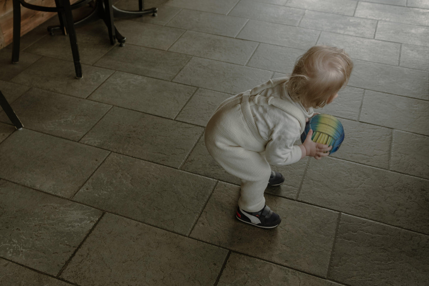 Linen Pants with Suspenders Beige