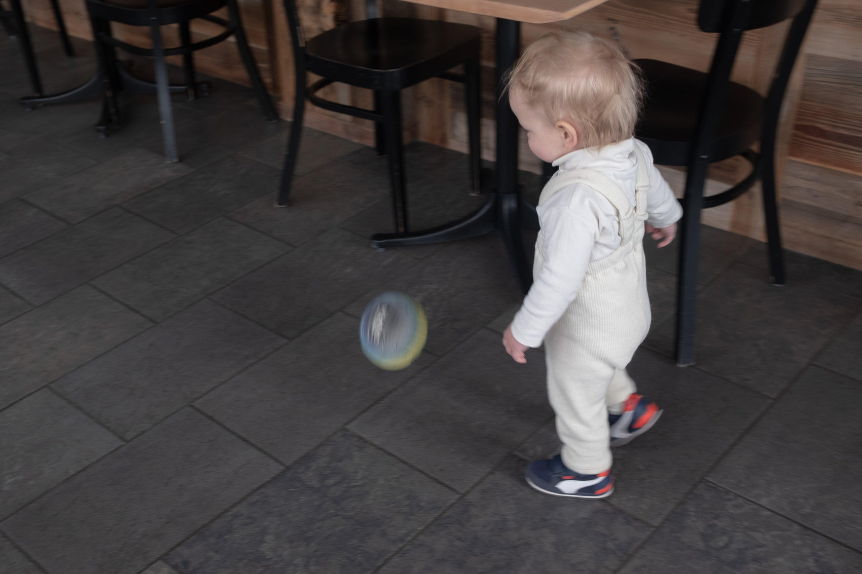 Woolen Pants with Suspenders Cream