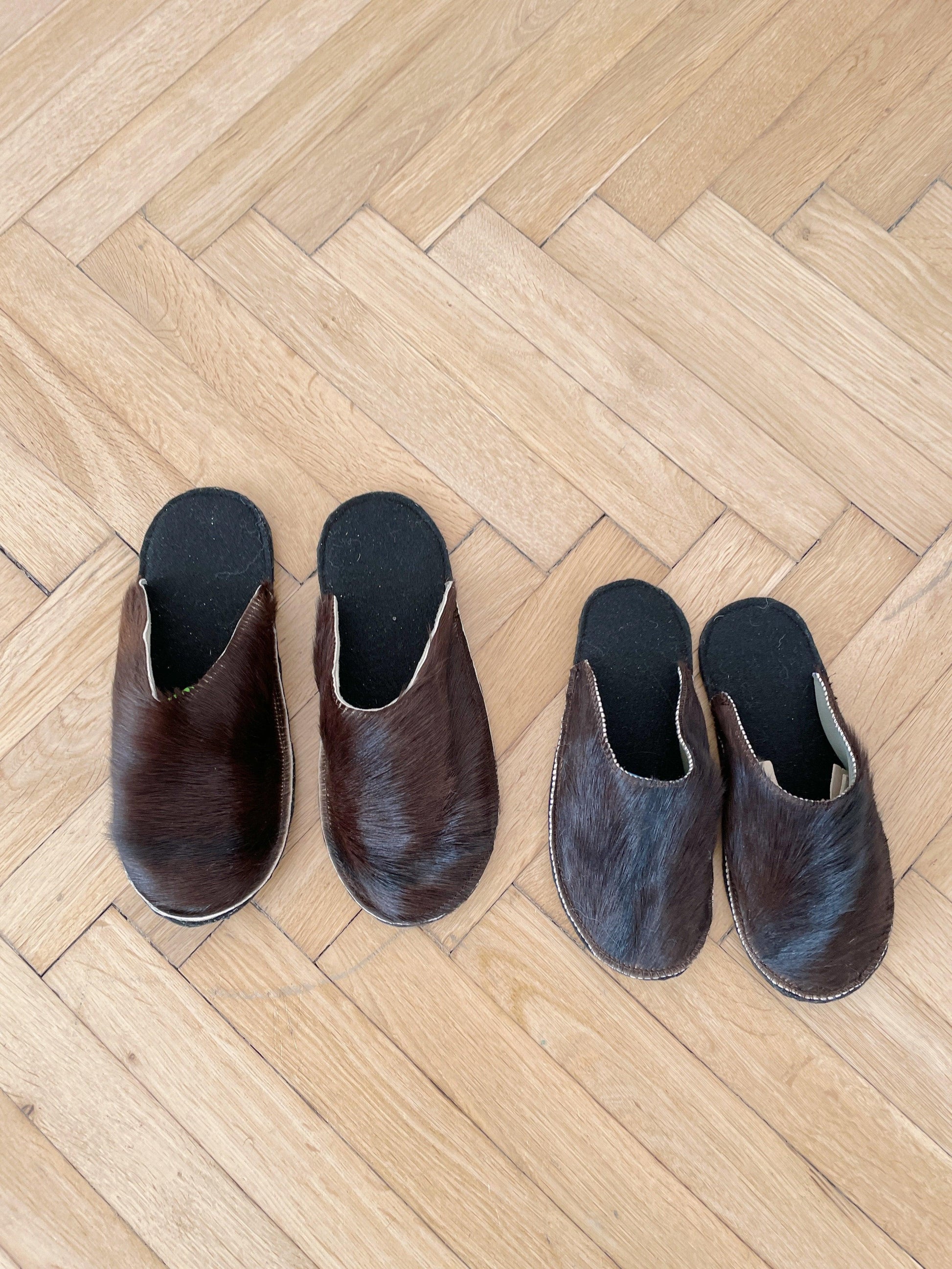 Adult Natural Goat skin Slippers