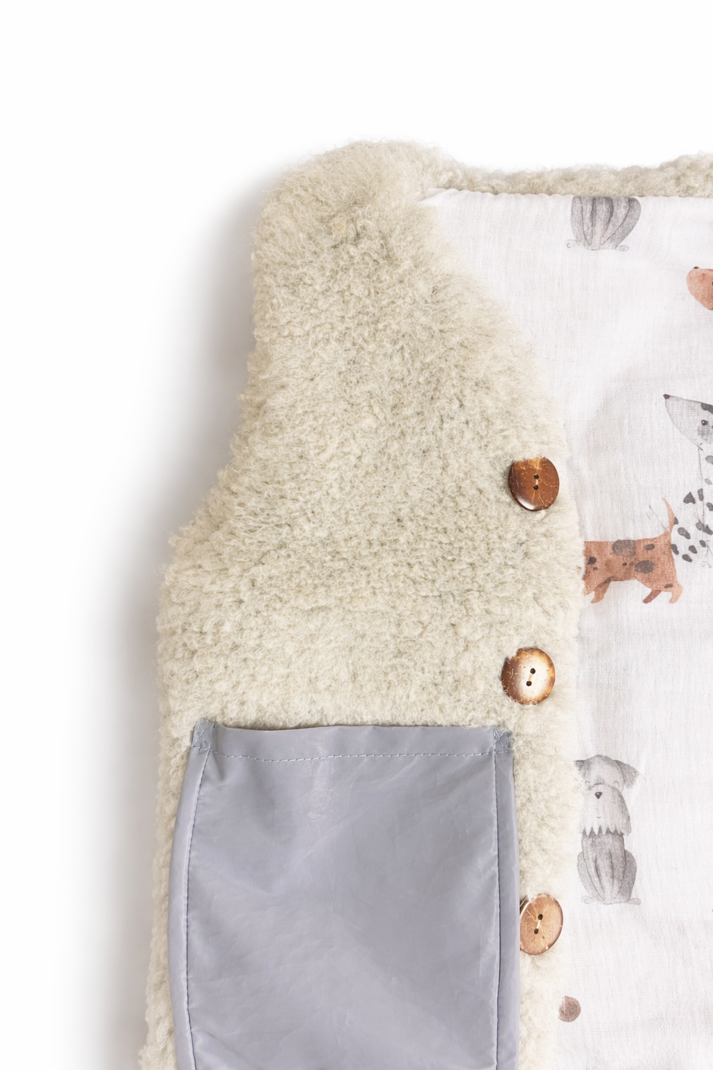 Baby/Kid Virgin Wool Vest - Gray