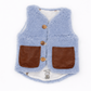 Baby/Kid Virgin Wool Vest - Blue