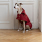 Water-repellent Dog Trench Coat - Burgundy Red