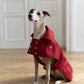 Water-repellent Dog Trench Coat - Burgundy Red