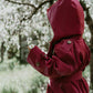 Kid's Trench Coat - Burgundy Red - Cotton