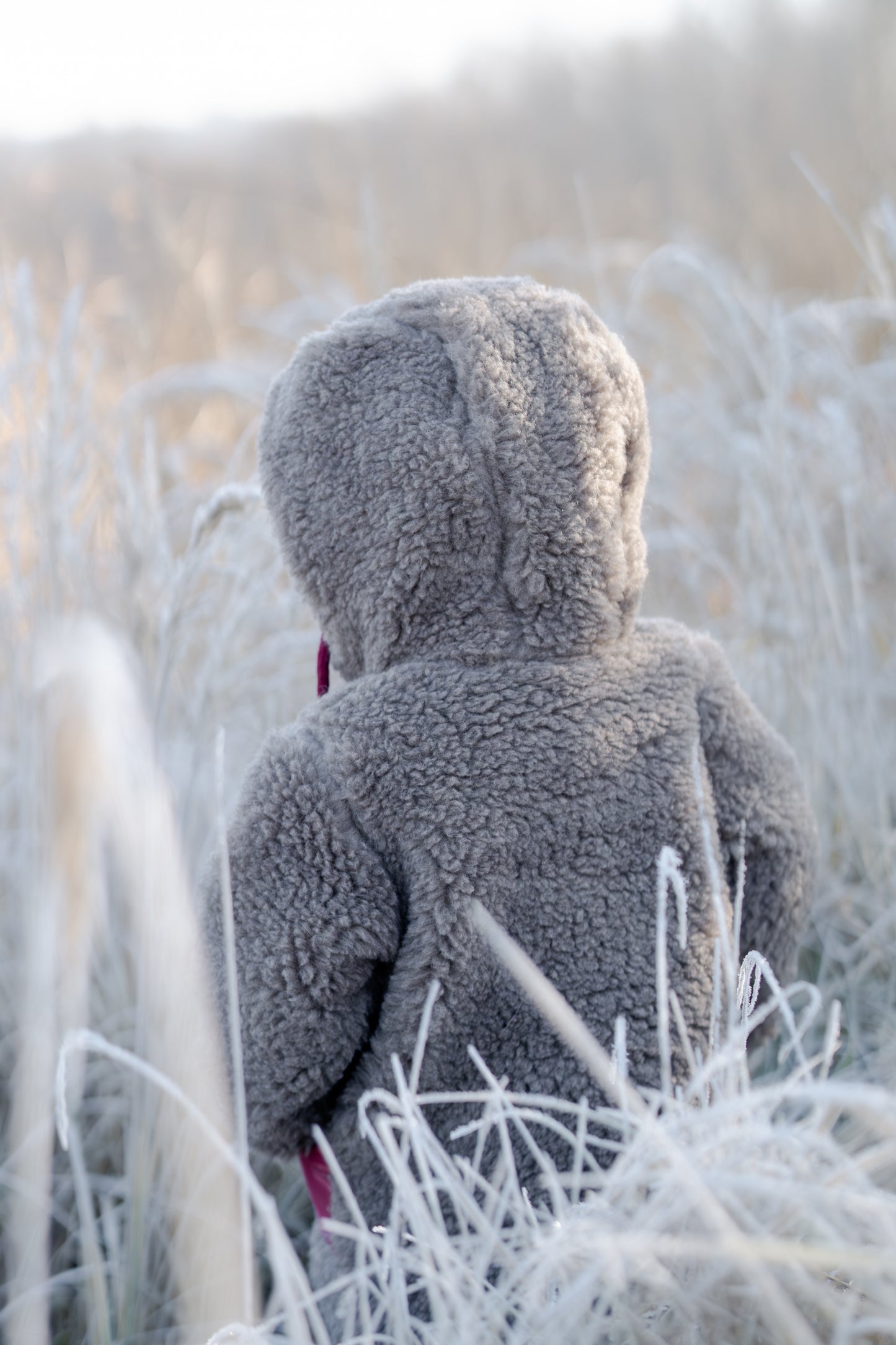 Baby/Kid Jacket in Teddy Wool - Melange Brown