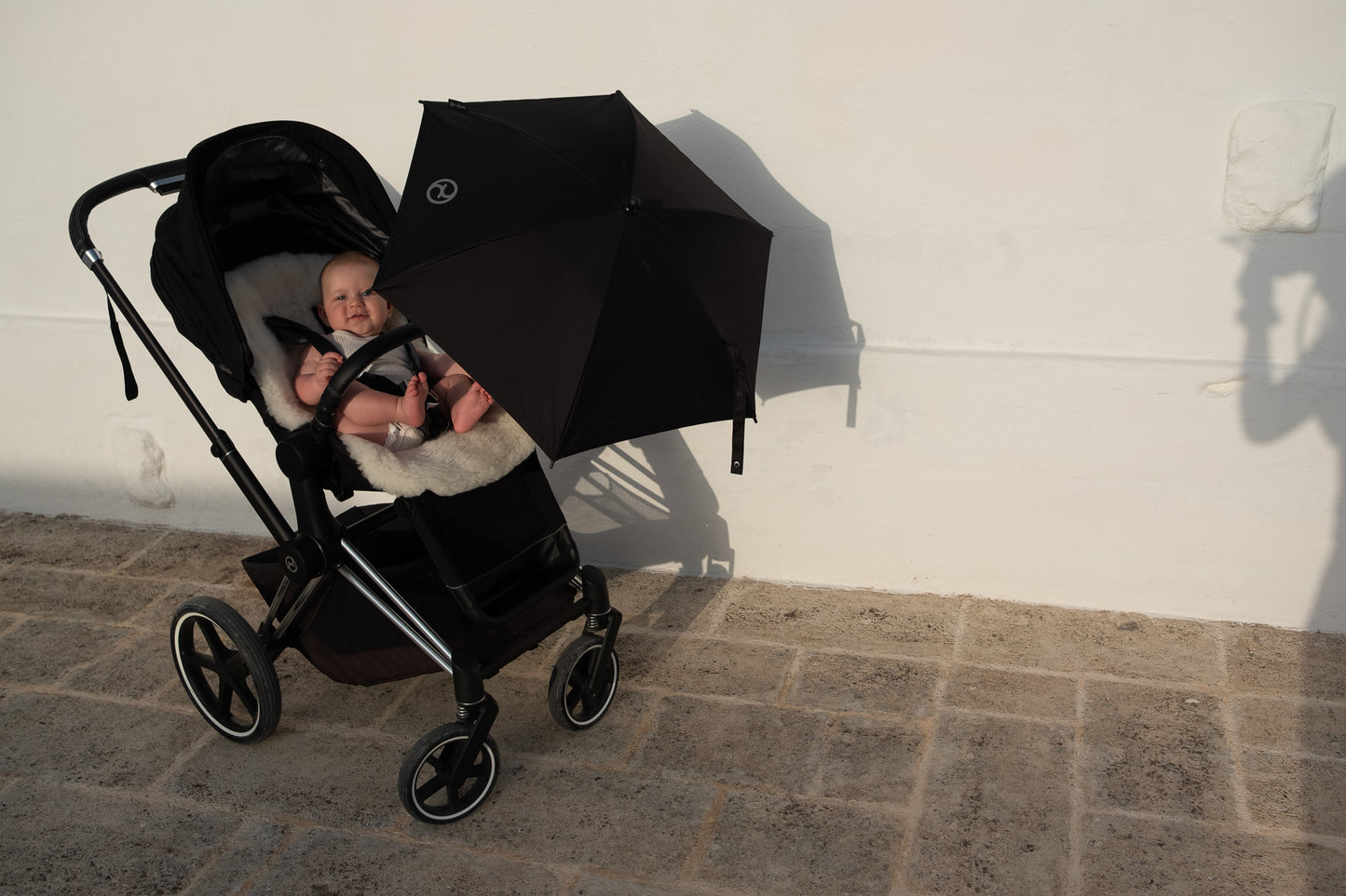 Ivory Natural Sheepskin Stroller Liner