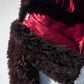 Sheepskin Fur / Coat with Burgundy Silk Lining - Brown