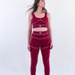 Lyocell/Wool Sports Leggings - Burgundy