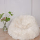 Natural Sheepskin Beanbag - White