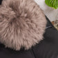 Round Natural Sheepskin Pillow - Greige
