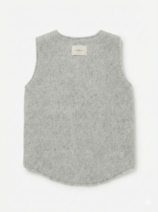 Baby/Kid Virgin Wool Vest - Grey