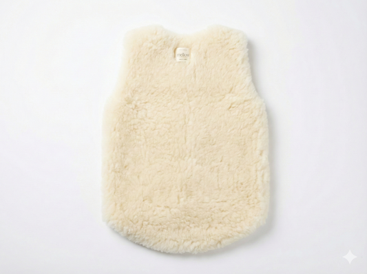 Baby/Kid Virgin Wool Vest - White/Blue