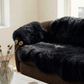 Genuine Black Sheepskin Couch Cover for Dogs — Natural Sofa Protector (Plastic-Free)