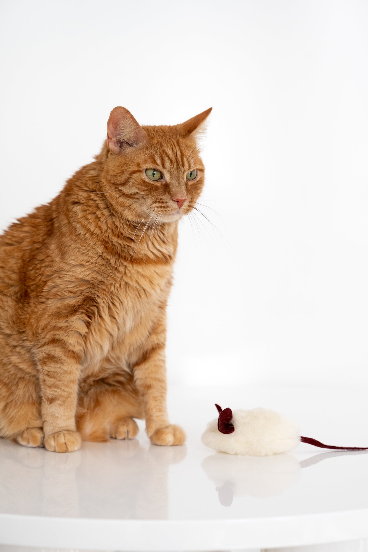 Natural Sheepskin Cat Toy: Mouse