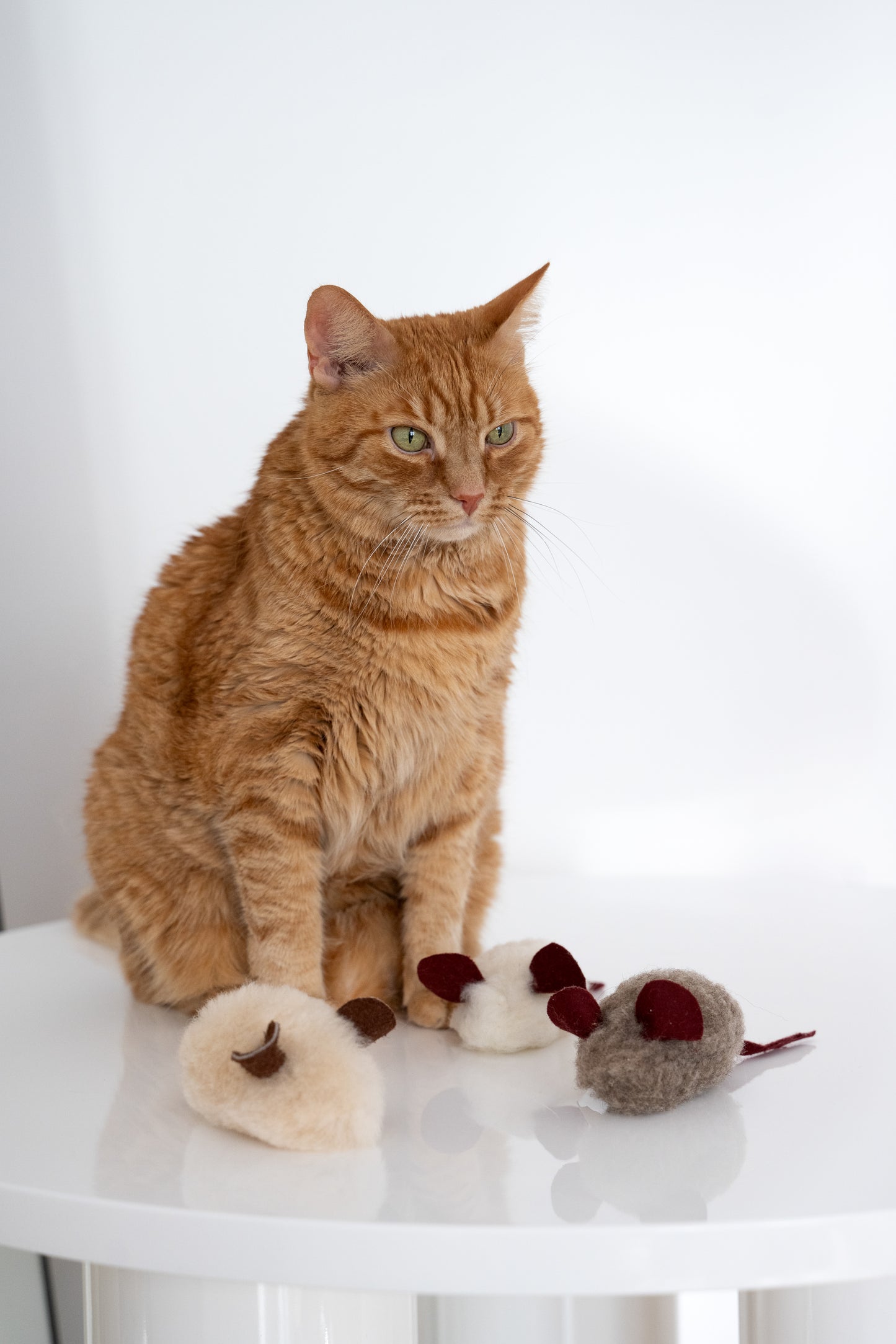 Natural Woolen Cat Toy: Mouse