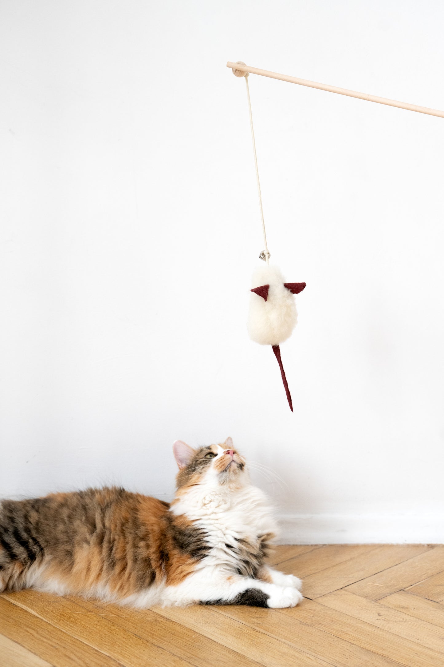 Natural Woolen Cat Toy: Mouse