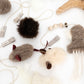 Natural Sheepskin Cat Toy: Fish