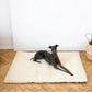 Square or Rectangular Natural Woolen Pet Mat - White