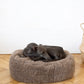 Oval Natural Wool Pet Bed - Beige