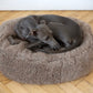 Oval Natural Wool Pet Bed - Beige