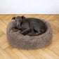 Oval Natural Wool Pet Bed - Beige
