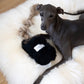 Natural Sheepskin Dog Tug Toy - Black