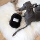 Natural Sheepskin Dog Tug Toy - Black