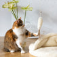 Natural Sheepskin Cat Toy: Fish