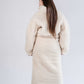 Woolen Women's Long Skirt - White