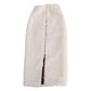 Woolen Women's Long Skirt - White