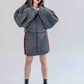 Woolen Women's Short Skirt - Dark Grey