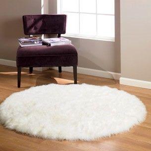 Natural Sheepskin Ivory Carpet - Round