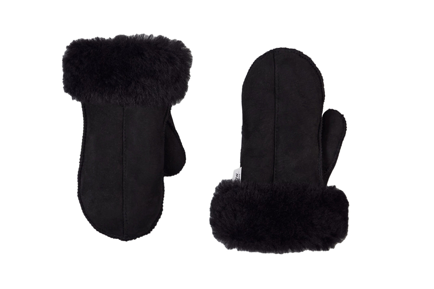 Adult Natural Sheepskin Gloves - Black