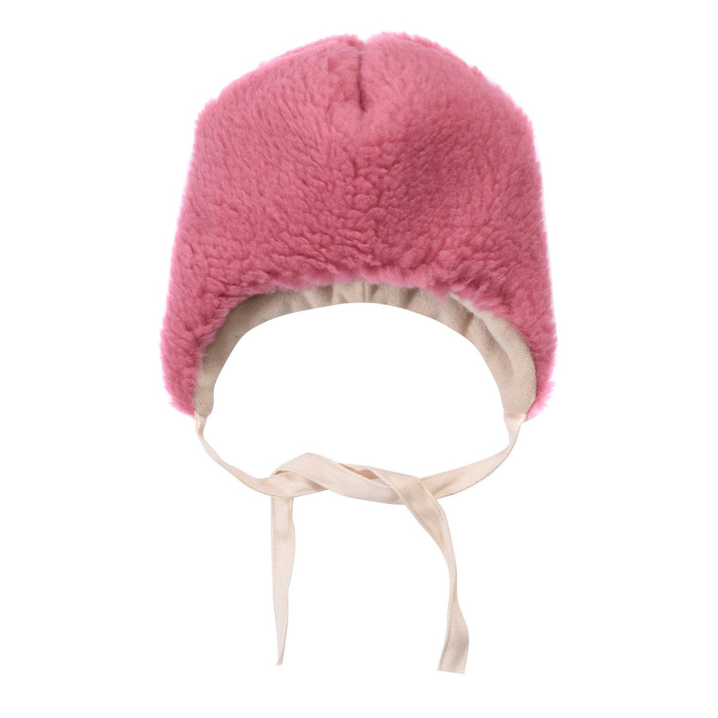 Pink Bear Woolen Baby Hat