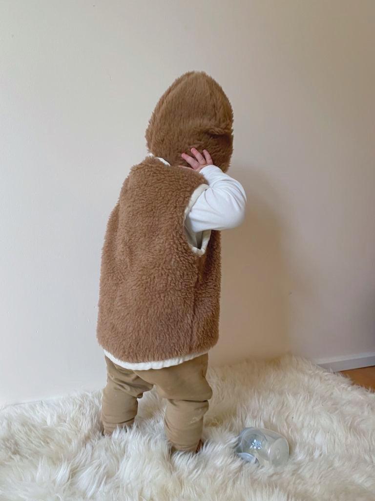 Baby/Kid Virgin Wool Vest - Brown